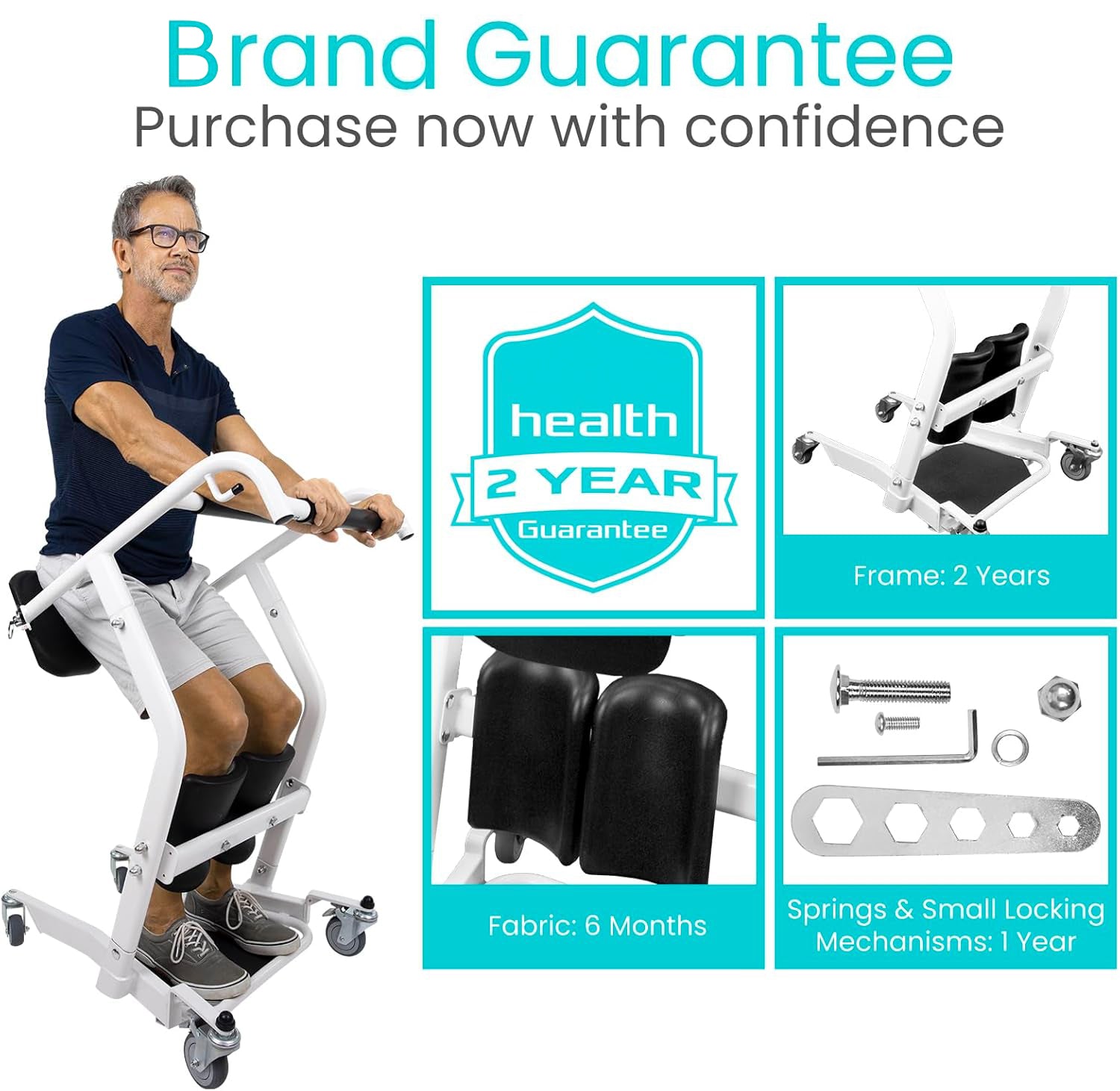 Mobility Sit to Stand Patient Lift for Handicapped - Stand Assist Lift Aid for Home Care Use