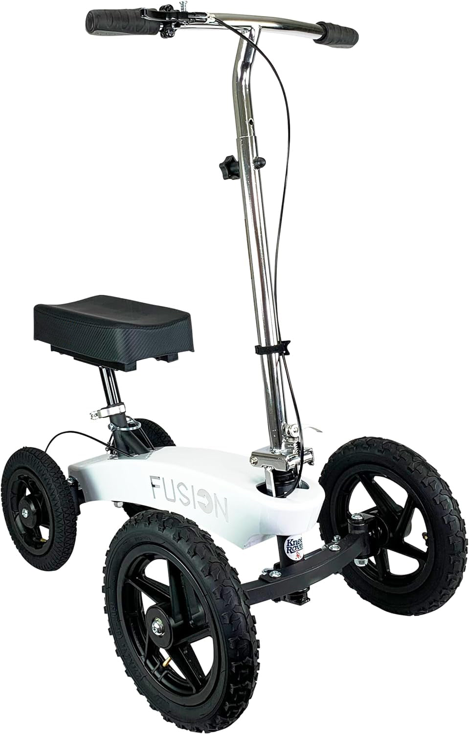 All Terrain Fusion Patented Knee Scooter with 4 Wheel Steering - Knee Walker for Adults for Foot Surgery, Broken Ankle, Foot Injuries - Heavy Duty Knee Rover Scooter for Broken Foot
