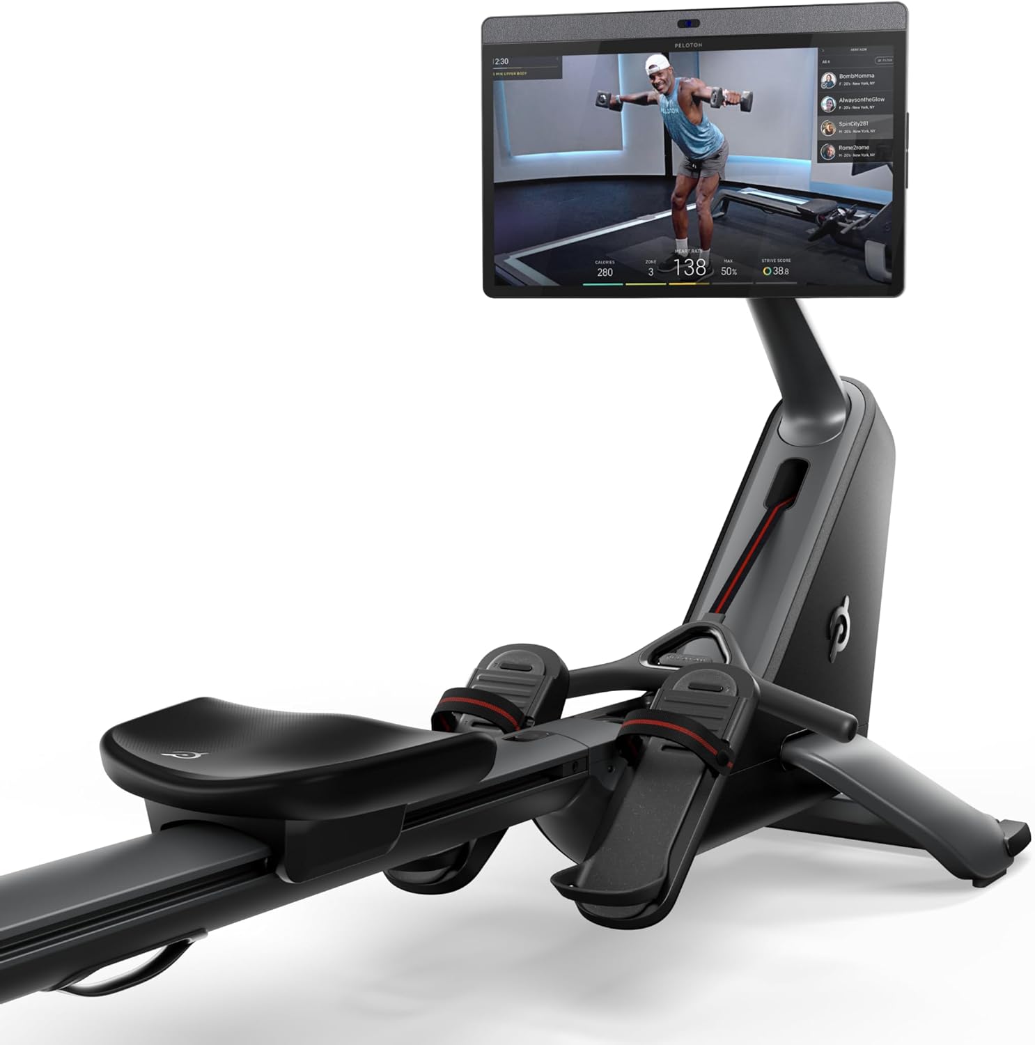 Rowing Machine with 24” HD, Swiveling Touchscreen