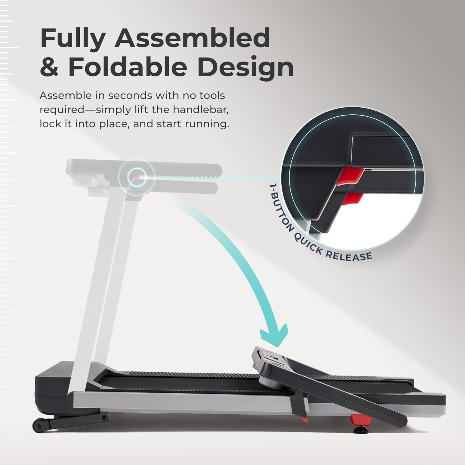 Premium Foldable Treadmill for Home, Running or Walking with Auto Incline, Shock Absorption, Digital Display, Optional 20” Running Deck, Free SunnyFit App Bluetooth Connection