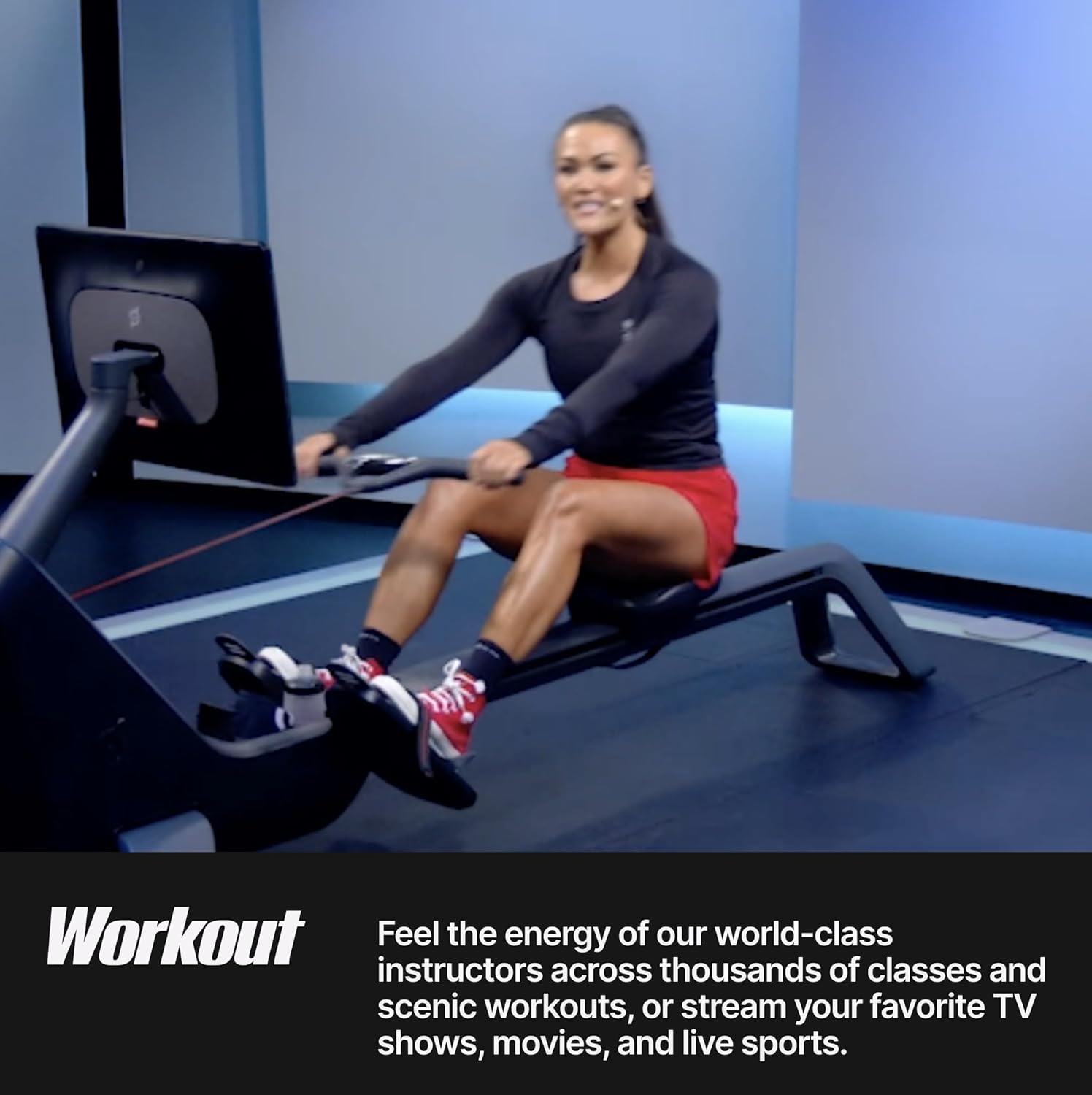 Rowing Machine with 24” HD, Swiveling Touchscreen