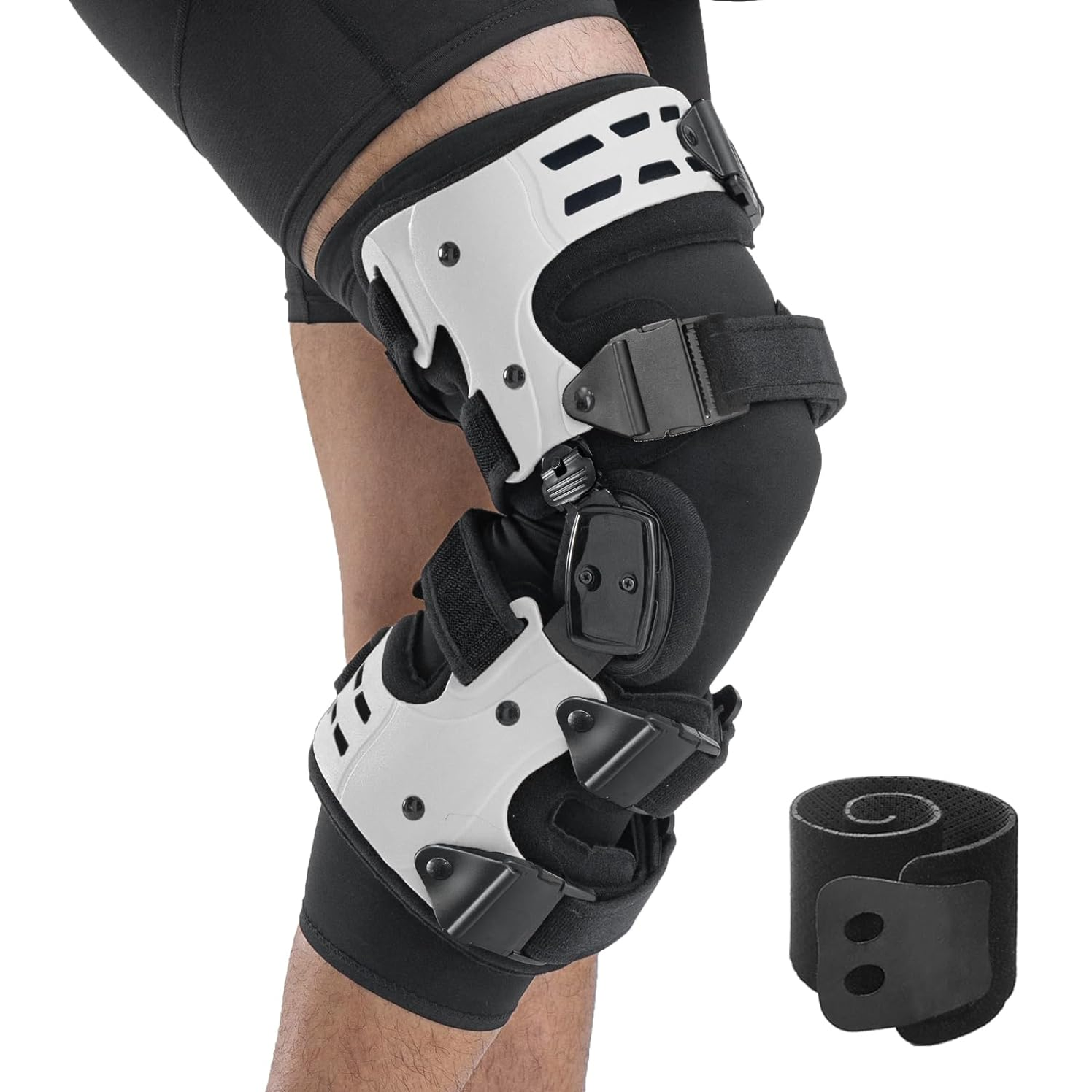 OA Unloader Knee Brace for Osteoarthritis & Joint Pain Relief, Right - White