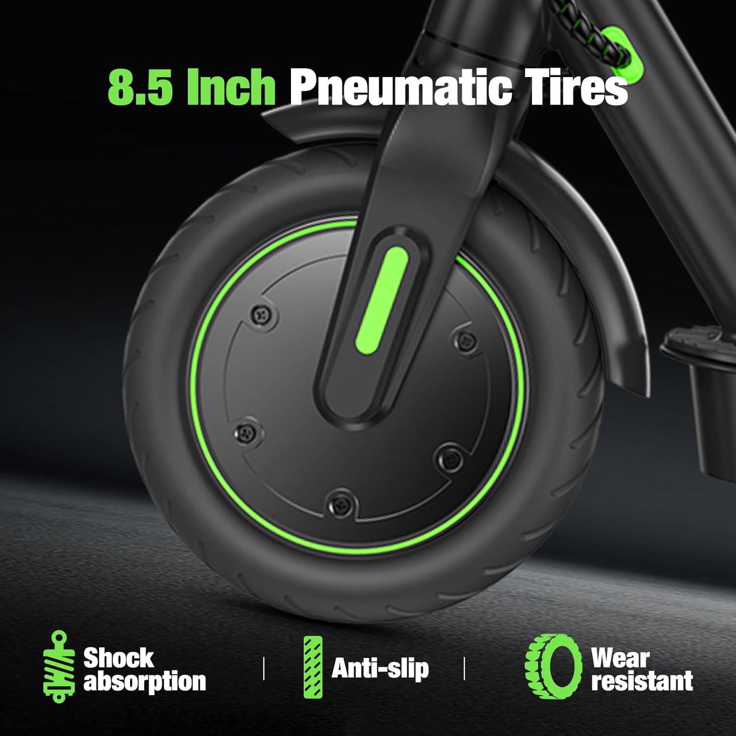 Electric Scooter Adults, 19 Miles Long Range, 19MPH Max Speed, 350W Motor Escooter for Adults Commuting, Foldable E-Scooter with Turn Signal & Dual Shock Absorbers