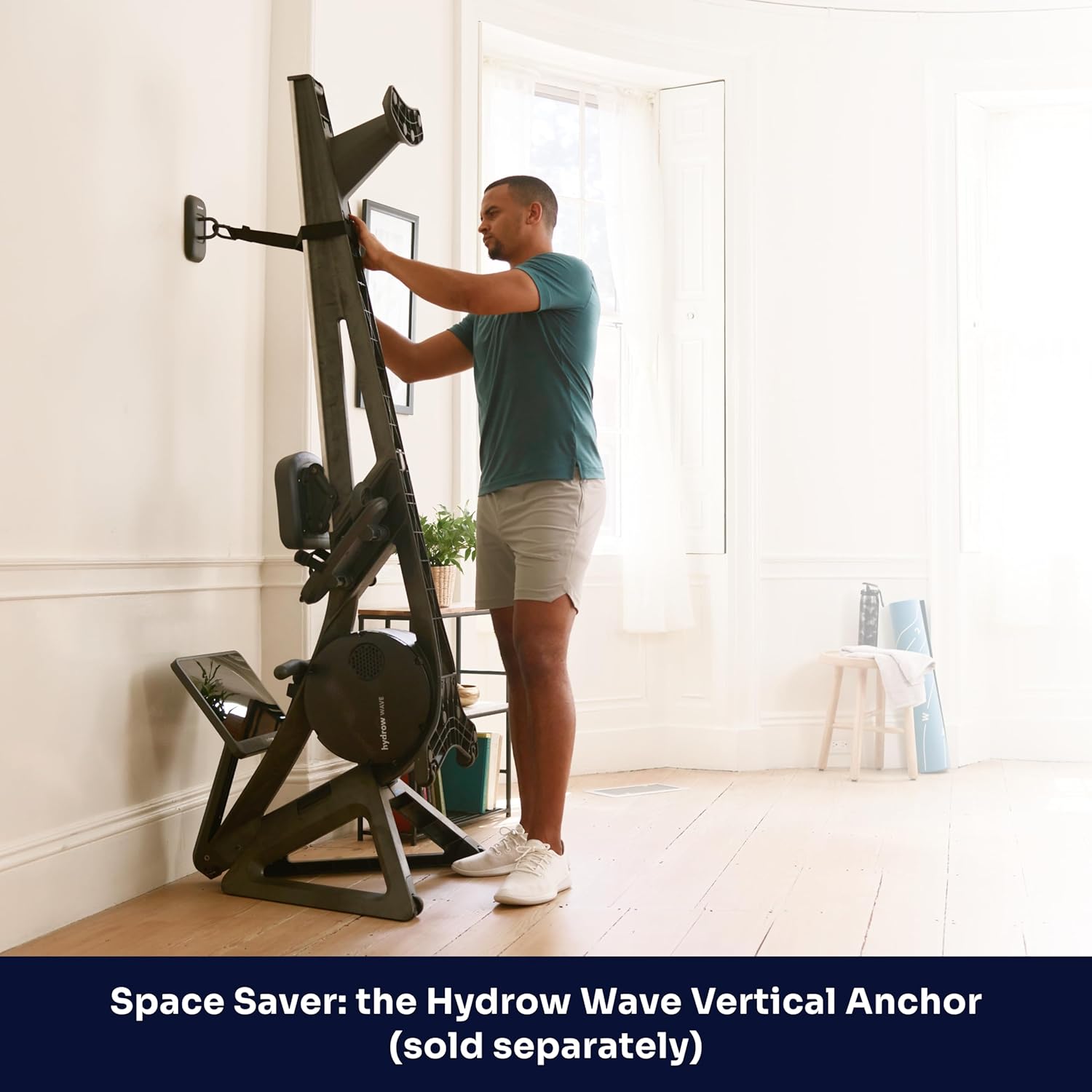 Wave Rowing Machine with 16" HD Touchscreen & Speakers - Foldable | Live Home Workouts, Subscription Required