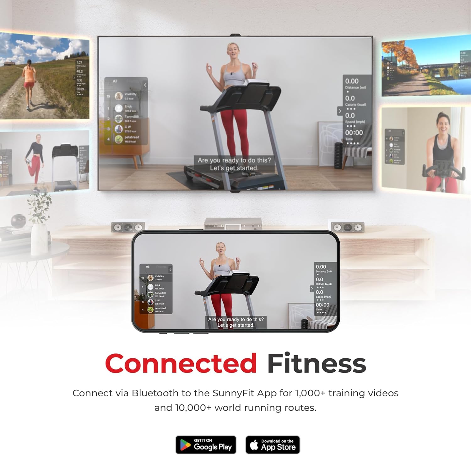 remium Foldable Treadmill for Home, Running or Walking with Auto Incline, Shock Absorption, Digital Display, Optional 20” Running Deck, Free App Bluetooth Connection
