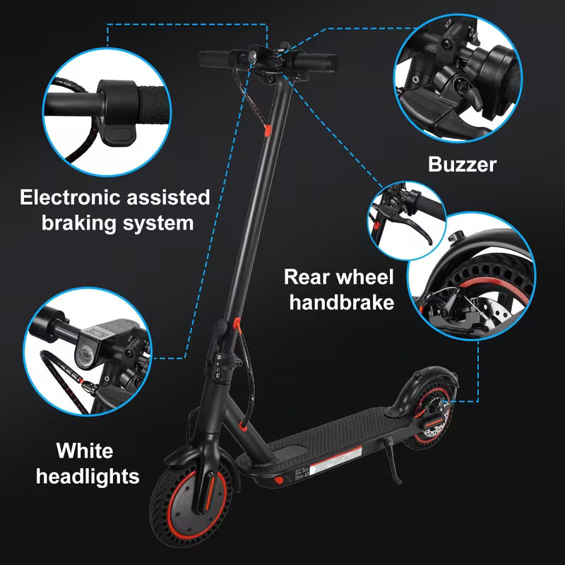 8.5 Inch Foldable Electric Scooter for Adults with LED Display Motor Power Ranges
