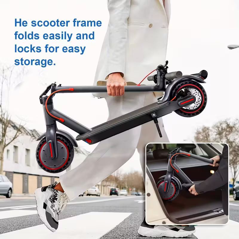 8.5 Inch Foldable Electric Scooter for Adults with LED Display Motor Power Ranges