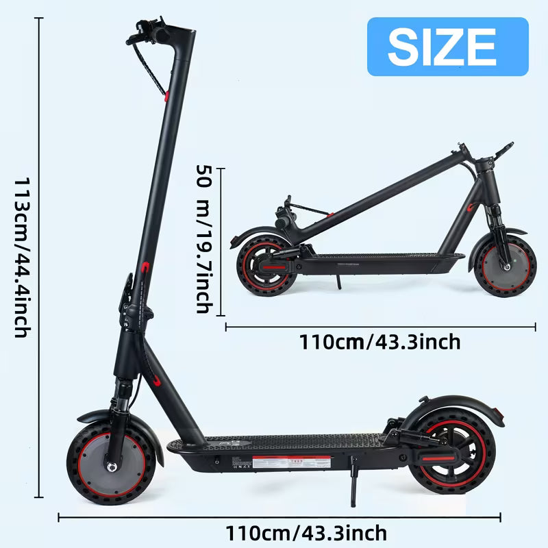 8.5"tire Electric Scooter, 300W Motor 10.4Ah Battery 19MPH Top Speed, 22 Miles Range MAX Load 264.55LB, Folding E-Scooter with Front And Rear Shock Absorption Dual Braking Dual Suspensio, Daily Transportation, Compact Design, Modern Mobility