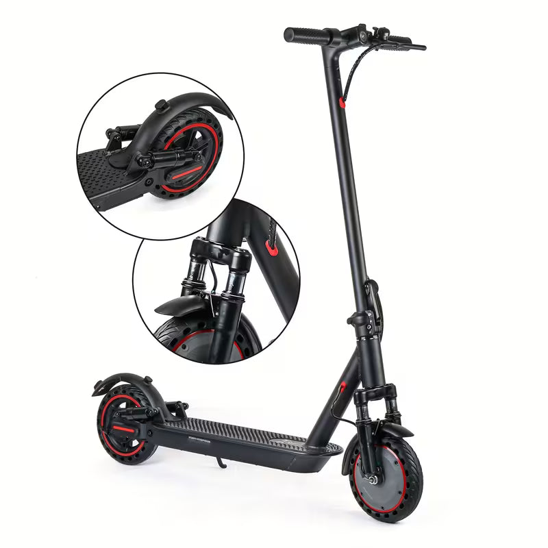 8.5"tire Electric Scooter, 300W Motor 10.4Ah Battery 19MPH Top Speed, 22 Miles Range MAX Load 264.55LB, Folding E-Scooter with Front And Rear Shock Absorption Dual Braking Dual Suspensio, Daily Transportation, Compact Design, Modern Mobility