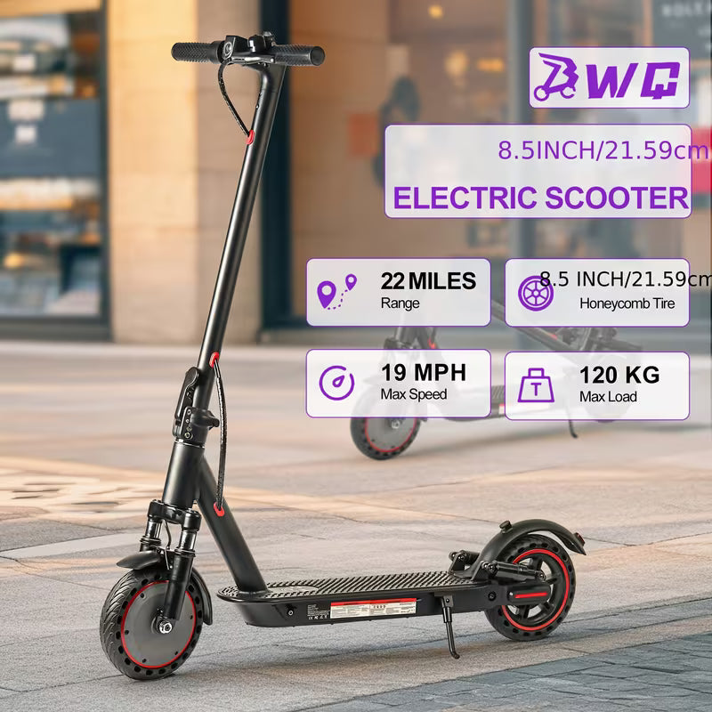 8.5"tire Electric Scooter, 300W Motor 10.4Ah Battery 19MPH Top Speed, 22 Miles Range MAX Load 264.55LB, Folding E-Scooter with Front And Rear Shock Absorption Dual Braking Dual Suspensio, Daily Transportation, Compact Design, Modern Mobility