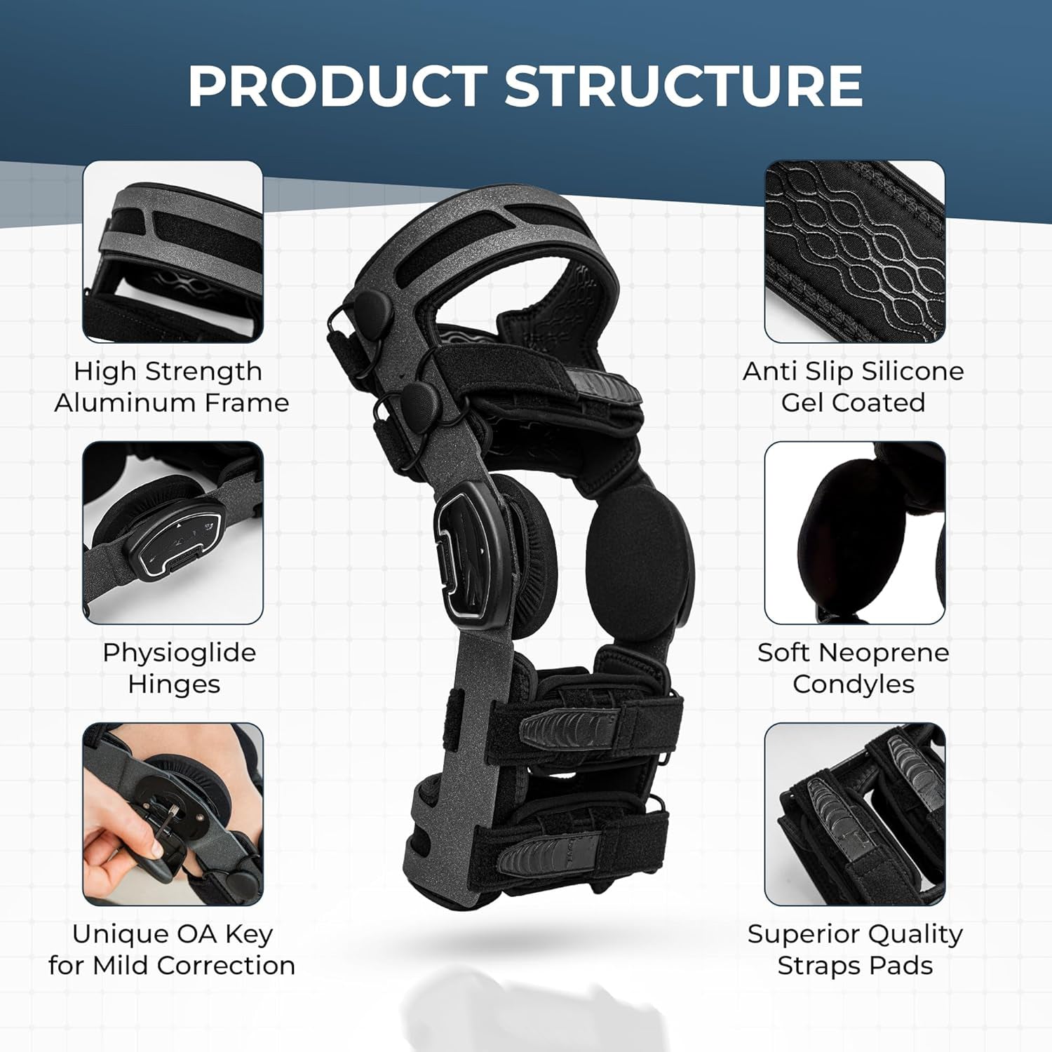 K4 OsteoAlign Hinged Knee Brace - Knee Support for ACL, MCL, Ligament Sports Injuries, Arthritis (OA), Meniscus Tear, Relief from Knee Joint Pain