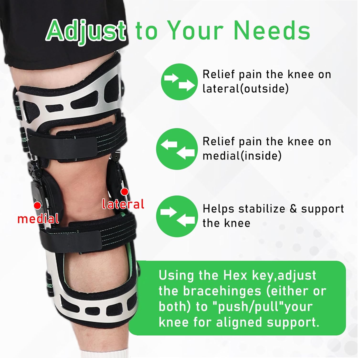 OA Unloader Knee Brace for mild to Moderate Knee osteoarthritis Men & Women Orthopedic Solution for Knee Stability, Pain Relief