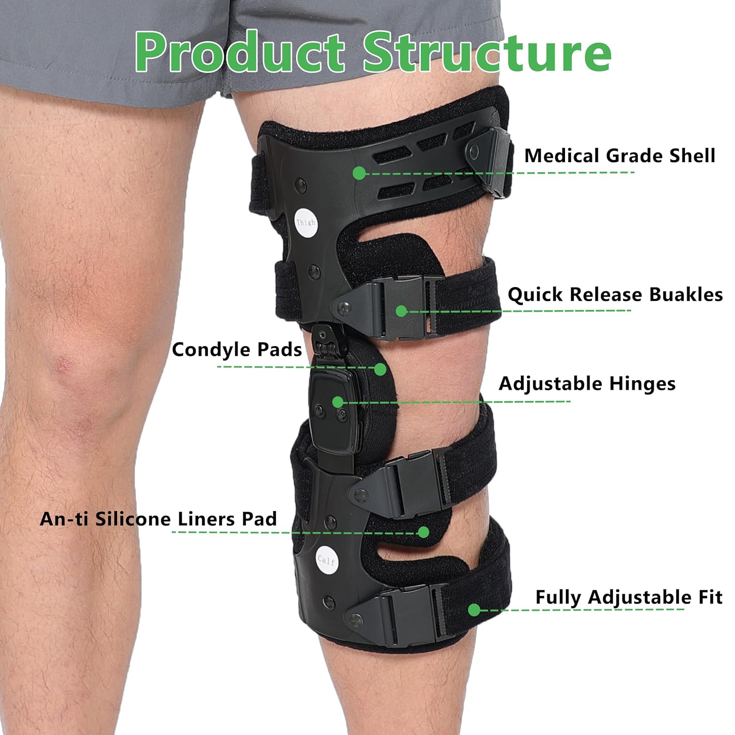 Lateral Unloader Knee Brace for Osteoarthritis, Arthritis Knee Pain Relief, Bone on Bone Joint Degeneration Offloader