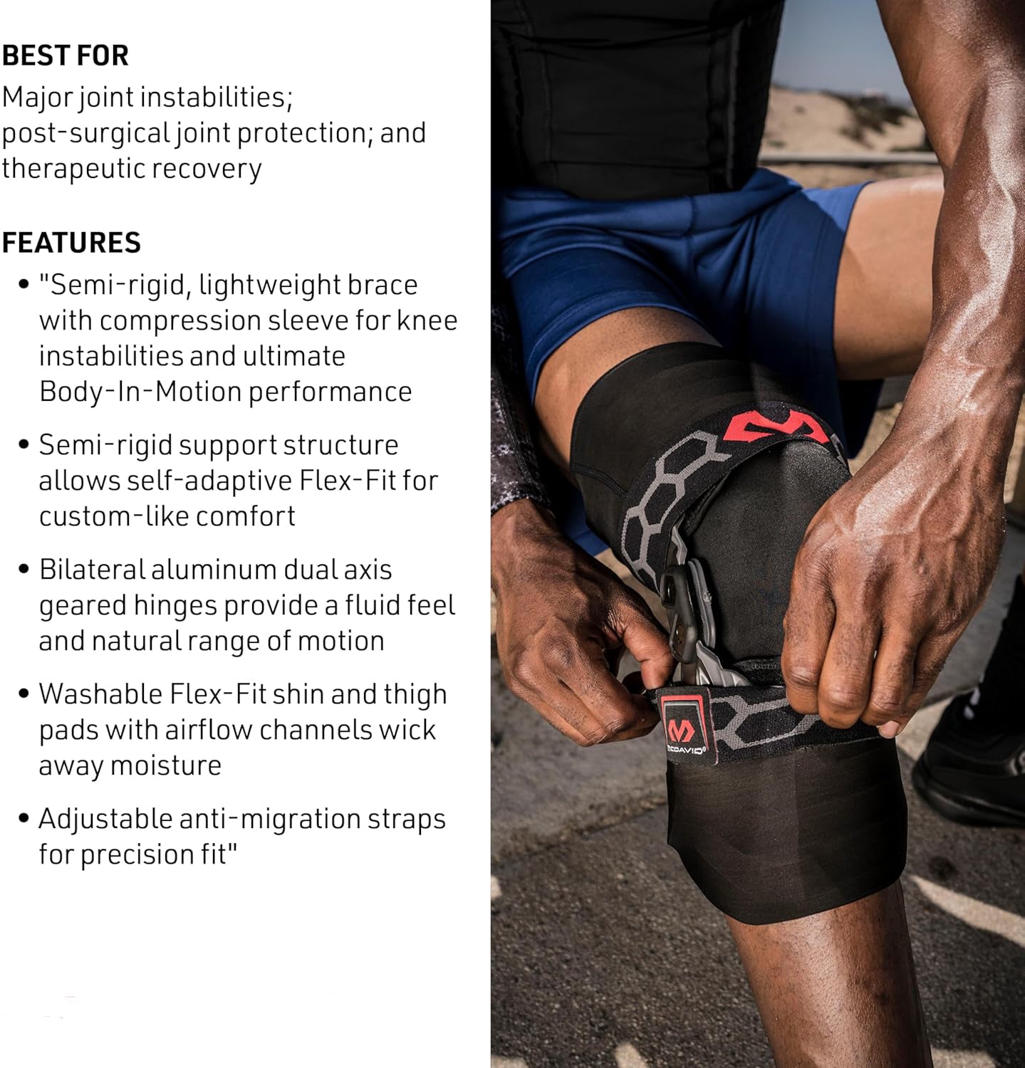 Knee Brace, Heavy Duty Hinged Knee Braces for Knee Pain, Instabilities, Ligament, ACL, MCL, PCL, Meniscus Injury