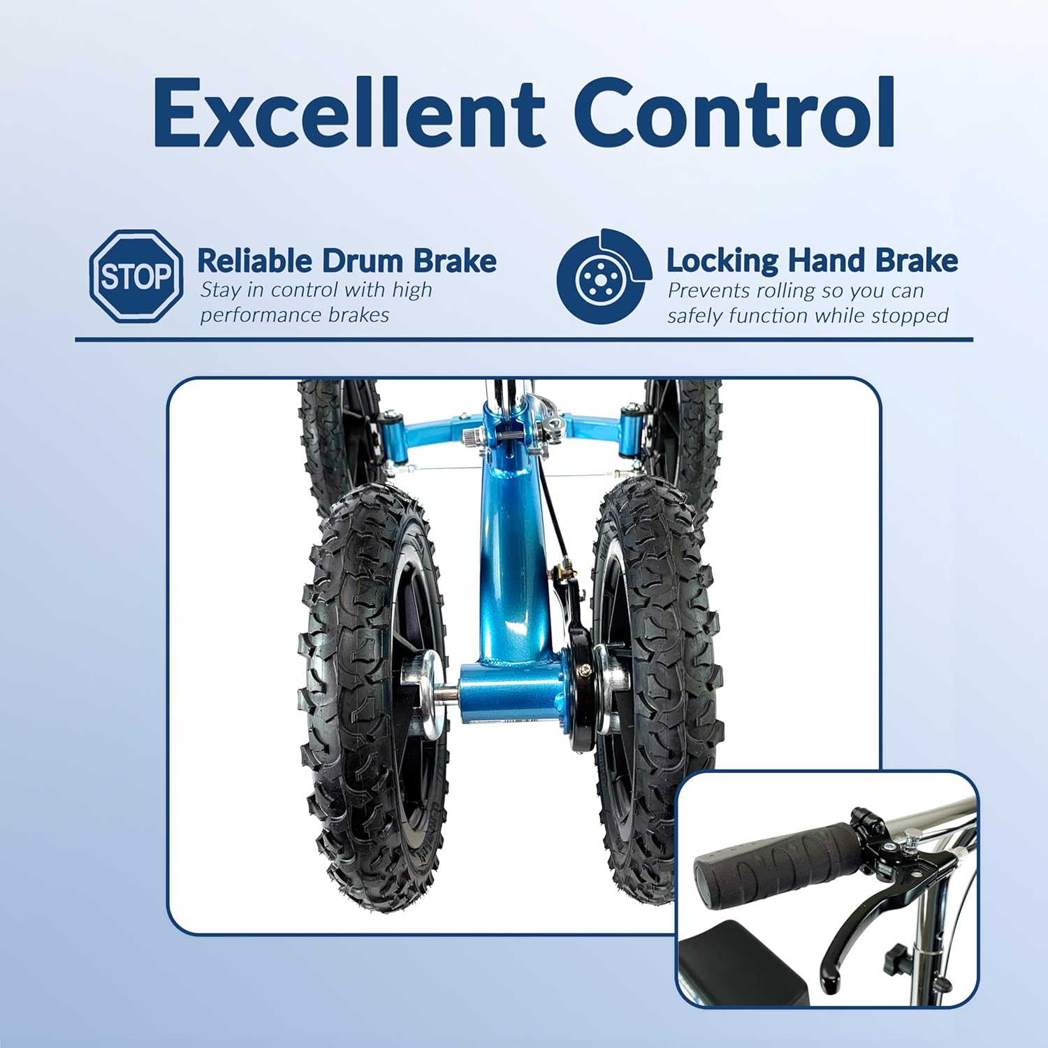 Quad All Terrain Knee Scooter for Adults for Foot Surgery Heavy Duty Knee Walker for Broken Ankle Foot Injuries Recovery - Leg Scooter Best Knee Crutch Alternative