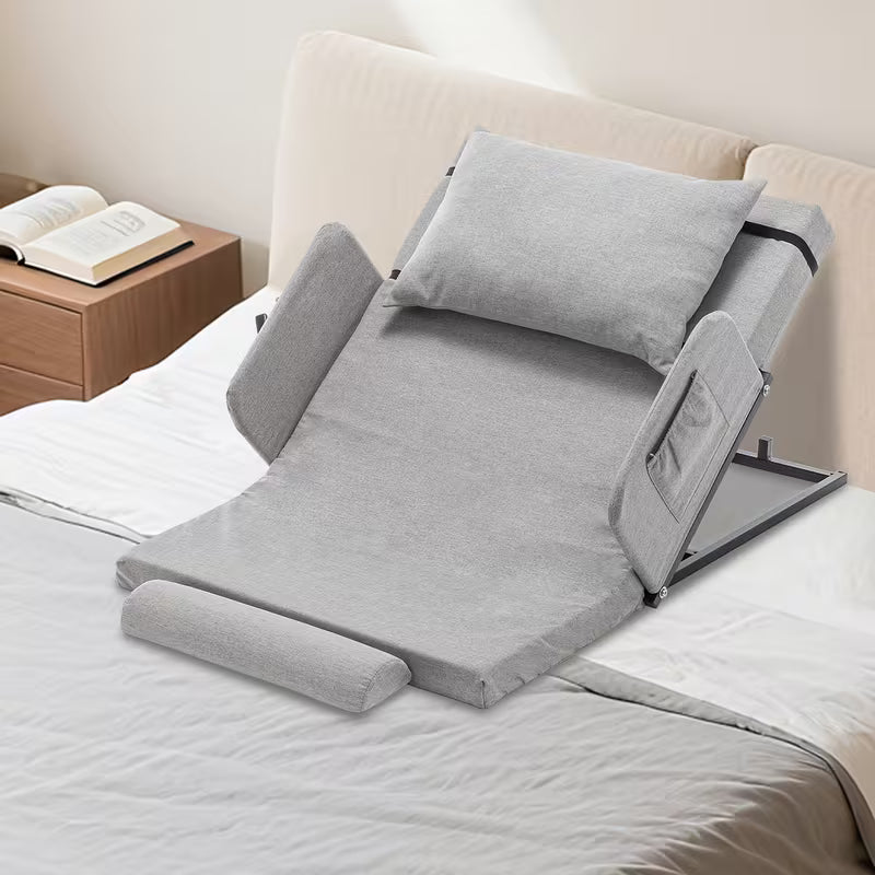 Adjustable Bed Backrest With Safety Rails - 300 Lbs 4-68° Lift Range