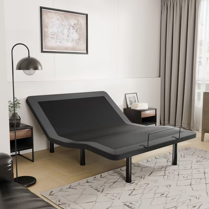 Adjustable Bed Frame, Electric Bed Base With Wireless Remote, Head And Foot Incline, Adjustable Leg Heights