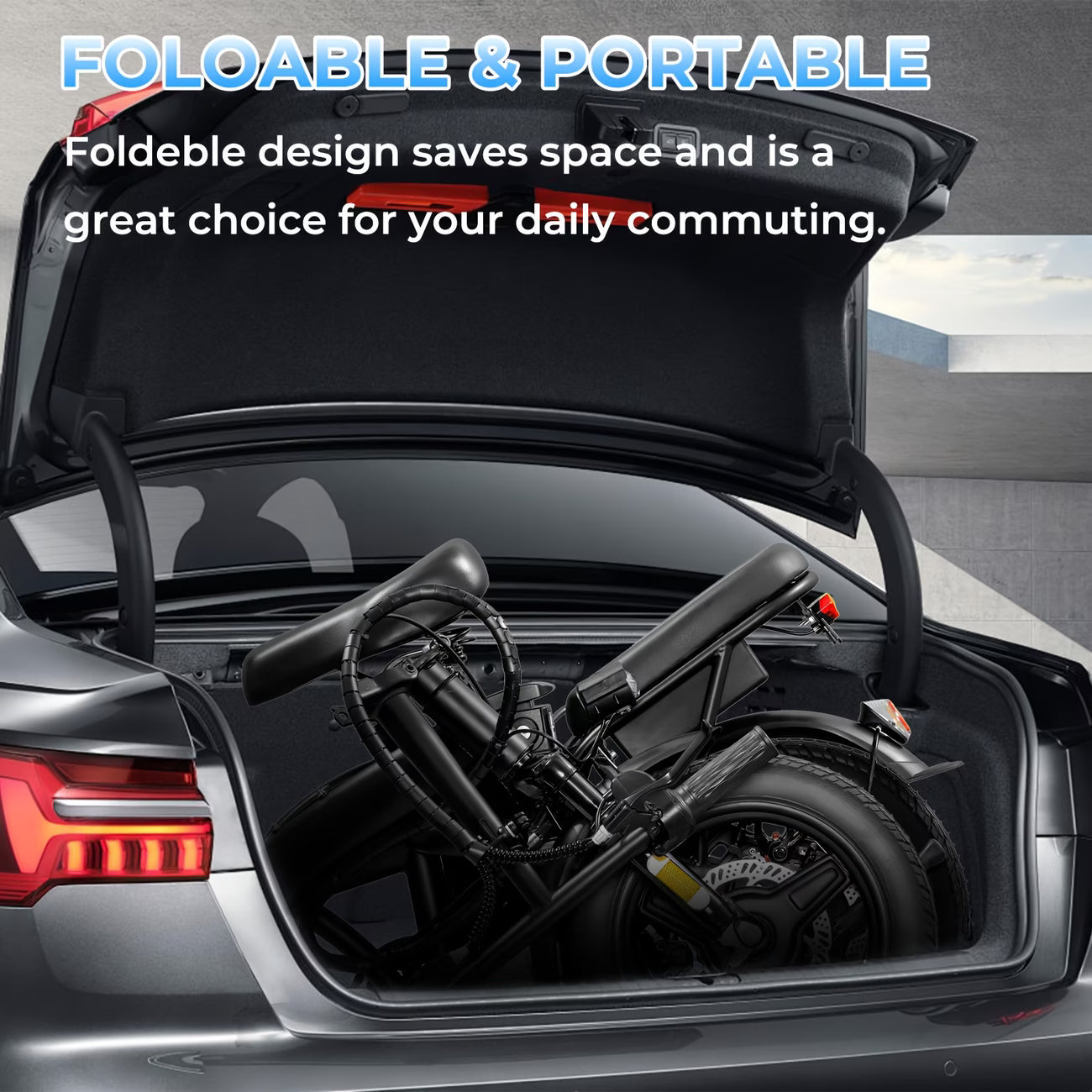 Adult Electric Bicycle, Portable Design with a Foldable Feature, Equipped with a 500W Motor And a 48V 10Ah Battery