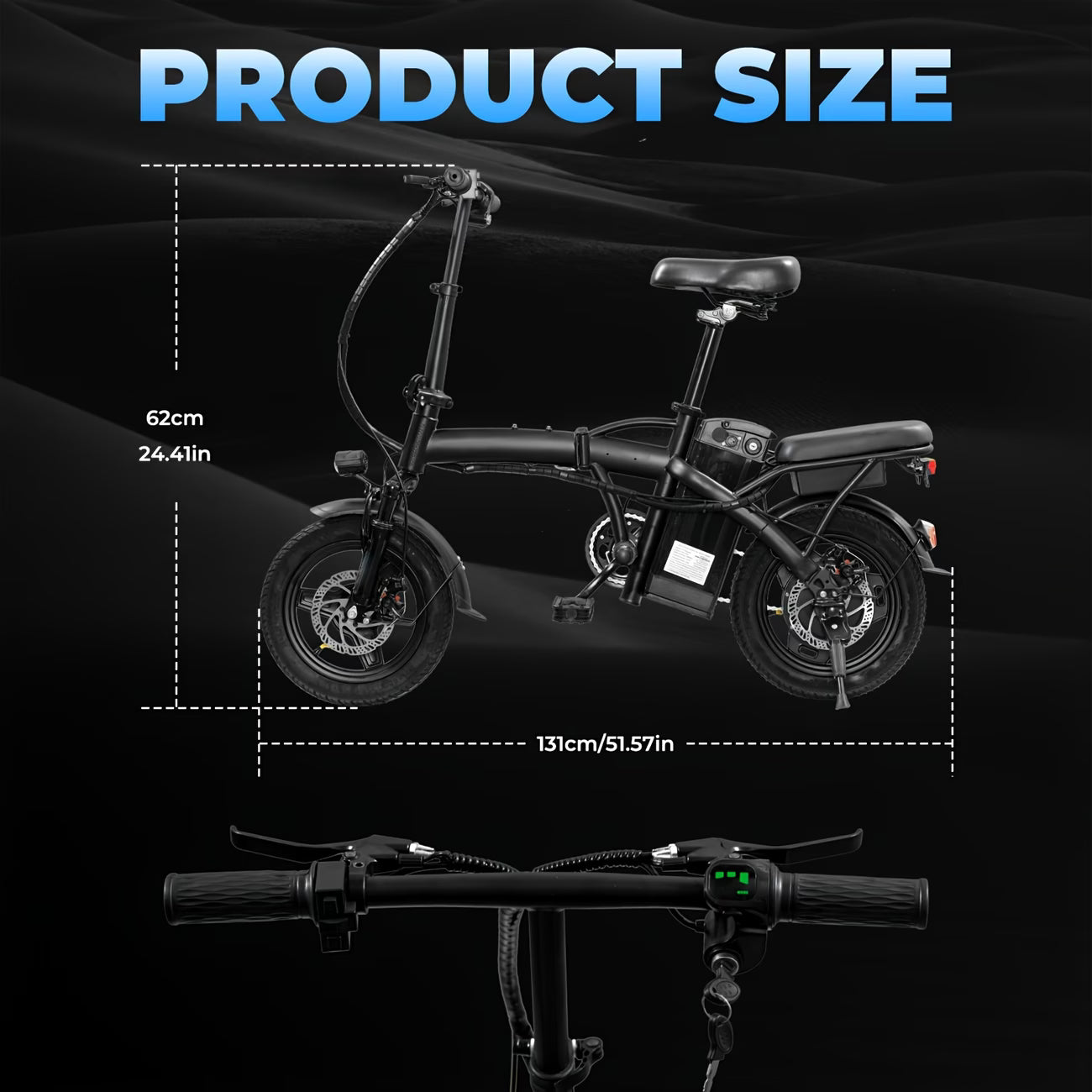 Adult Electric Bicycle, Portable Design with a Foldable Feature, Equipped with a 500W Motor And a 48V 10Ah Battery