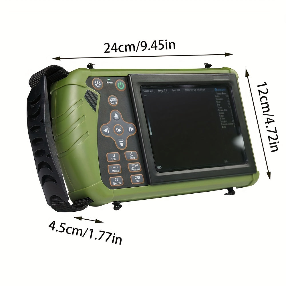 DAWEI Portable Veterinary Ultrasound Scanner (with 3.5MHz Probe), Handheld Animal Ultrasound Device For Pregnancy, For Pigs, Sheep, Dogs, And Cats, Applicable To Farms, Animal Clinics, Etc