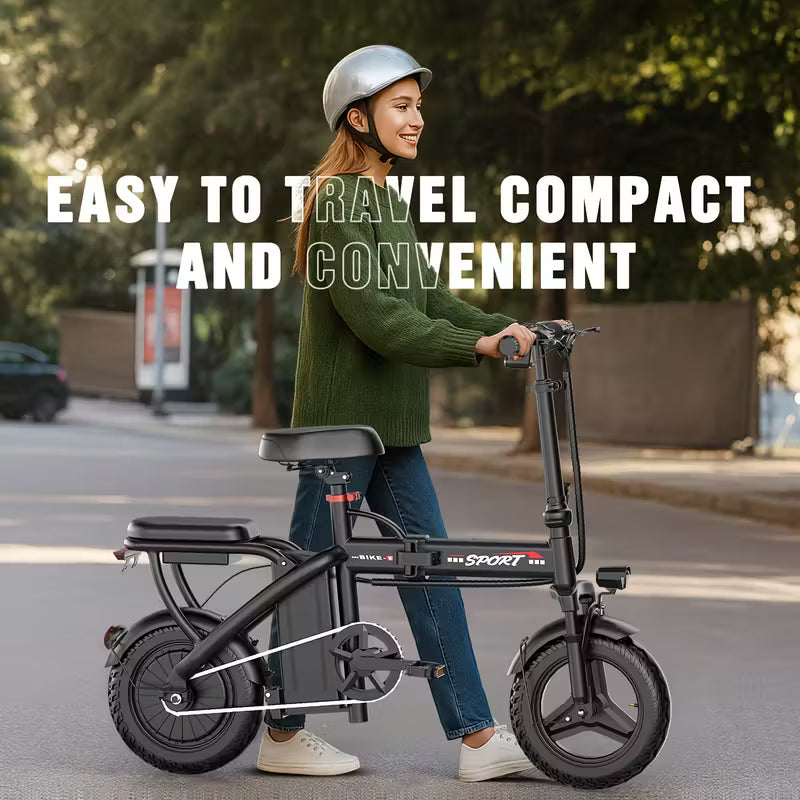 Ebikes for Adults, 500W Lightweight Folding Electric Bike for Adults, 20MPH 35Mile Long Range Commuter Electric Bicycle