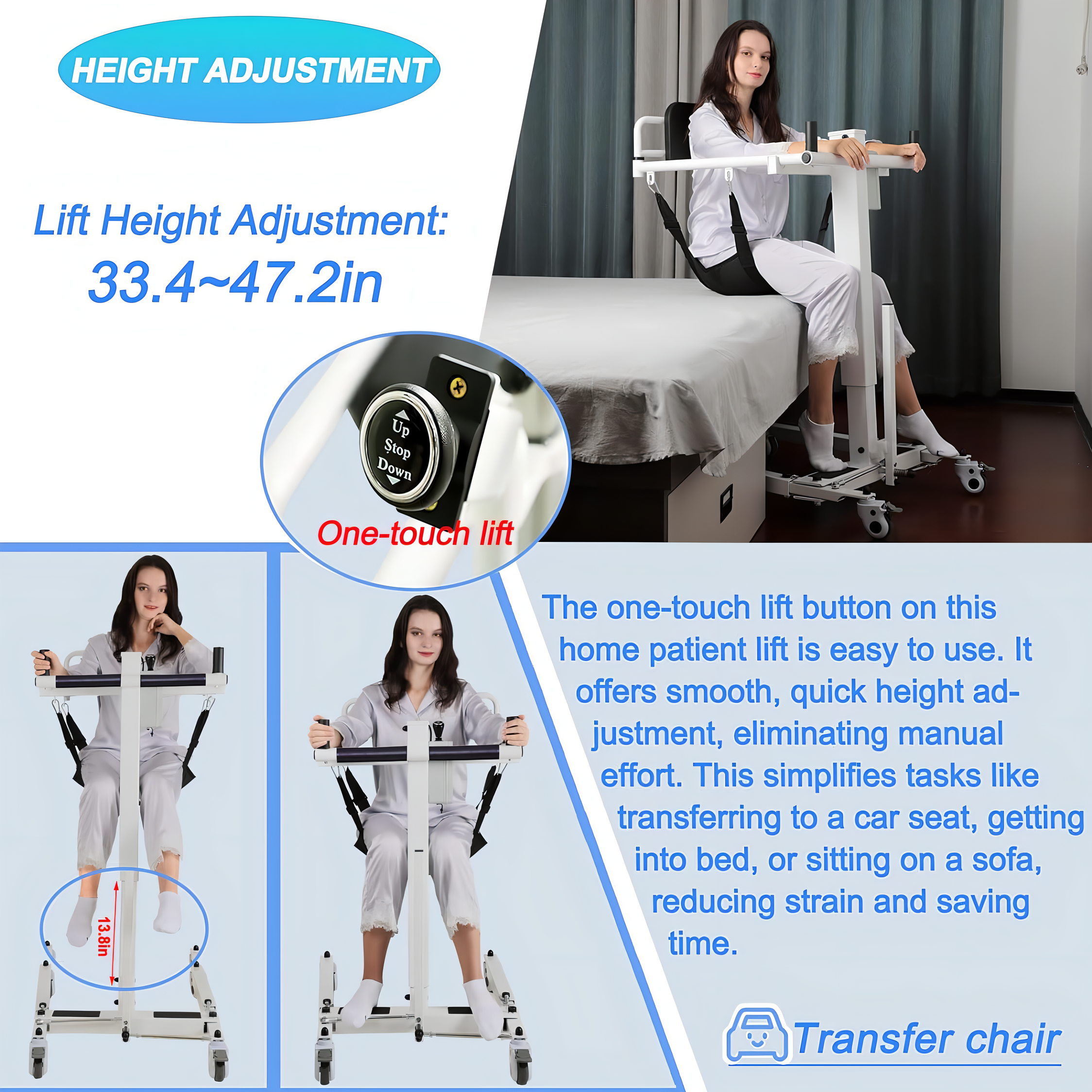 Electric Patient Lift Transfer Chair