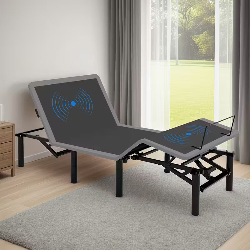 Electric Adjustable Bed Frame, Twin XL - Wireless Remote, Head/Foot Incline, Night Light, 4 Height-Adjustable Legs,Two types of USB ports-Type-A and Type-C, Easy Assembly