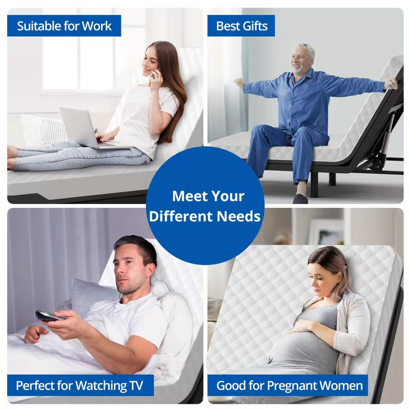 Electric Bed Full, Ergonomic Adjustable Bed Frame With Wireless Remote, Head And Foot Incline, Zero Gravity Bed Easy Assembly