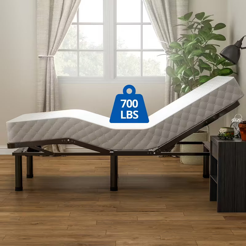 Electric Bed Full, Ergonomic Adjustable Bed Frame With Wireless Remote, Head And Foot Incline, Zero Gravity Bed Easy Assembly