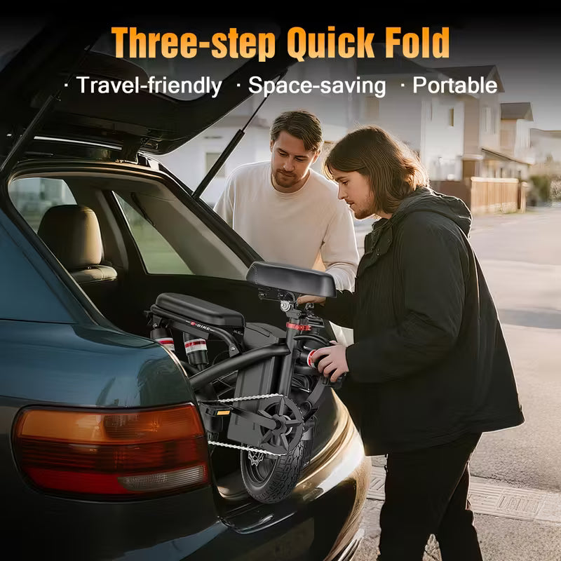 Electric Bike, 20Mph 30Miles Range Lightweight Folding Ebikes For Adults, 500W Motor