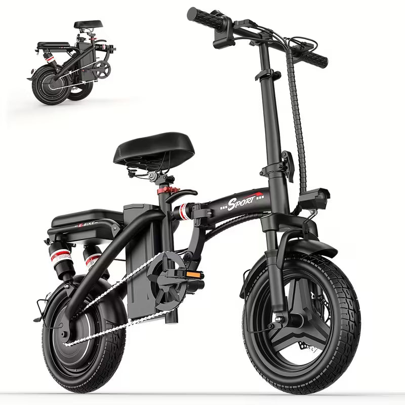Electric Bike, 20Mph 30Miles Range Lightweight Folding Ebikes For Adults, 500W Motor