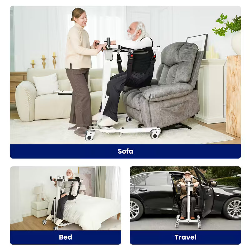 Electric Transfer Lift for Car, Portable Folding Patient Lift Transfer Chair, Electric Assist Lift Aid for Seniors, Adults, AY06