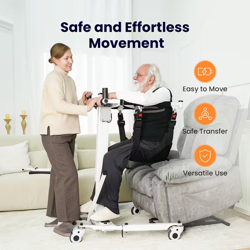 Electric Transfer Lift for Car, Portable Folding Patient Lift Transfer Chair, Electric Assist Lift Aid for Seniors, Adults, AY06