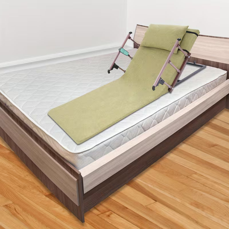 Electric Lift Bed Backrest with Extended Padding, Foldable Armrests & Headrest - Comfortable Cotton-Like - Green - Heavy Duty Metal Frame - 90-240V 50W