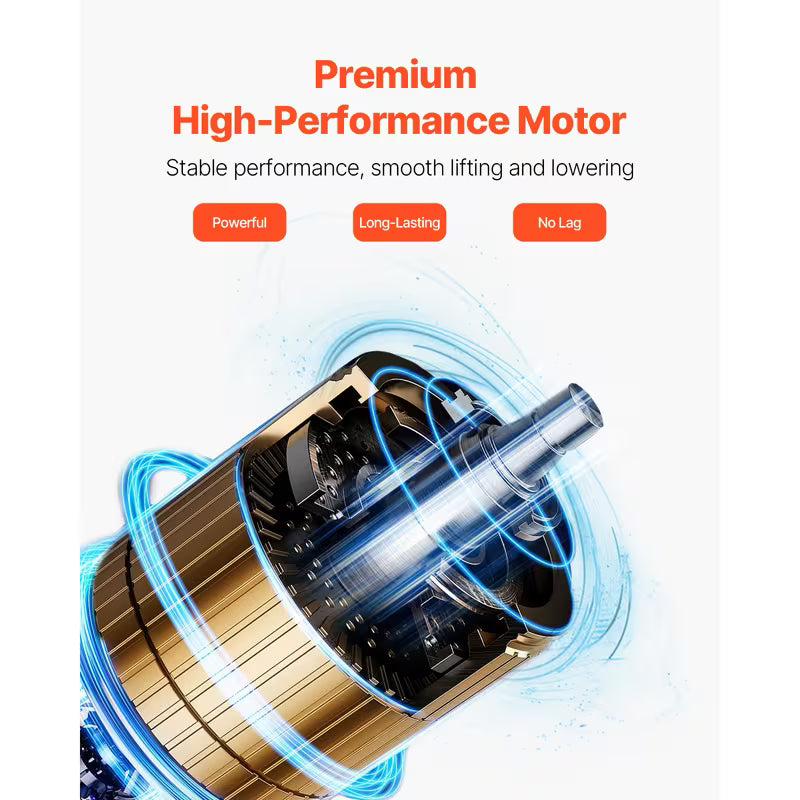 Electric Lifting Backrest 300 lbs 4-68° Adjustable with Guardrail & Pouch