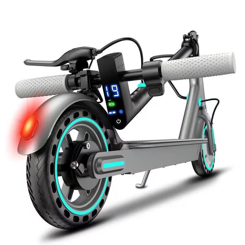 Electric Scooter for Adults | 350W Powerful, 8.5'' Honeycomb Solid Tire, Max Speed 19MPH & 15-20KM, Rechargeable Lithium Battery, Green Iron Frame, Folding & Portable, Perfect for Commuting & Campus, Christmas Gift for & Family