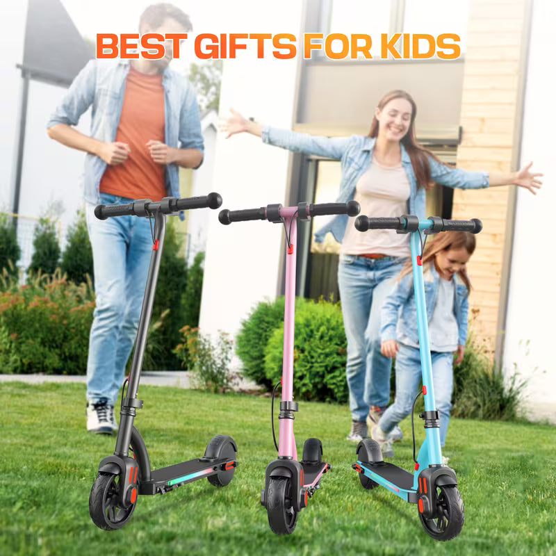 10mph Max Electric Scooter for Kids, LED Dispaly, 150W Powerful Motor, Dual Brake System, Adjustable Height and Speed, Best Presents for Kids