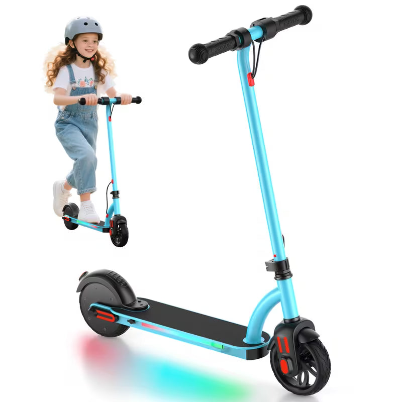 10mph Max Electric Scooter for Kids, LED Dispaly, 150W Powerful Motor, Dual Brake System, Adjustable Height and Speed, Best Presents for Kids