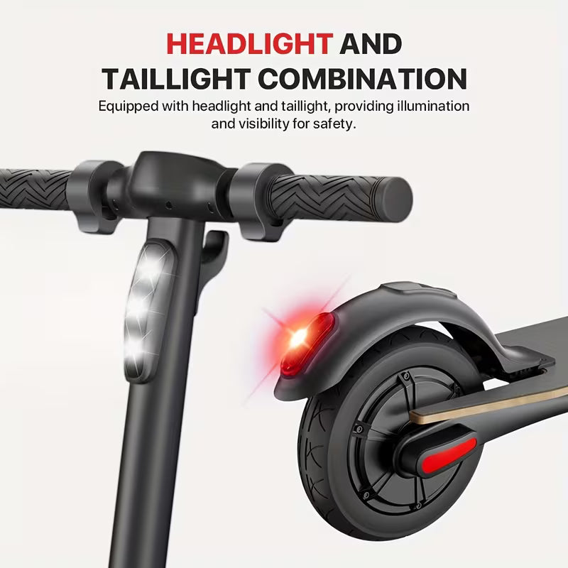 Foldable Electric Scooter Only 12kg With 8" Solid Wheels, Wood Pedal, 7.8AH Battery, Supports 25km/h Max Speed, 3 Speed Modes And 18-22km Range, The Electric Motor Scooter Is A Perfect Choice For Commuters!