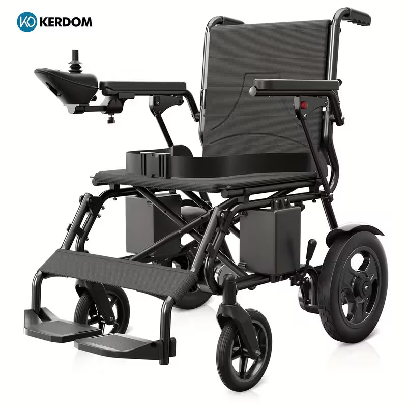 Foldable Electric Wheelchair For Seniors - Lightweight Power Chair, 15+ Mile Range, All-Terrain & Indoor Use, Dual Motors, Elderly Parents & Adults