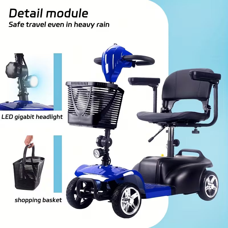 Foldable Mobility Scooter Features A 250W Motor And Reaches A Speed Of 6 Mph