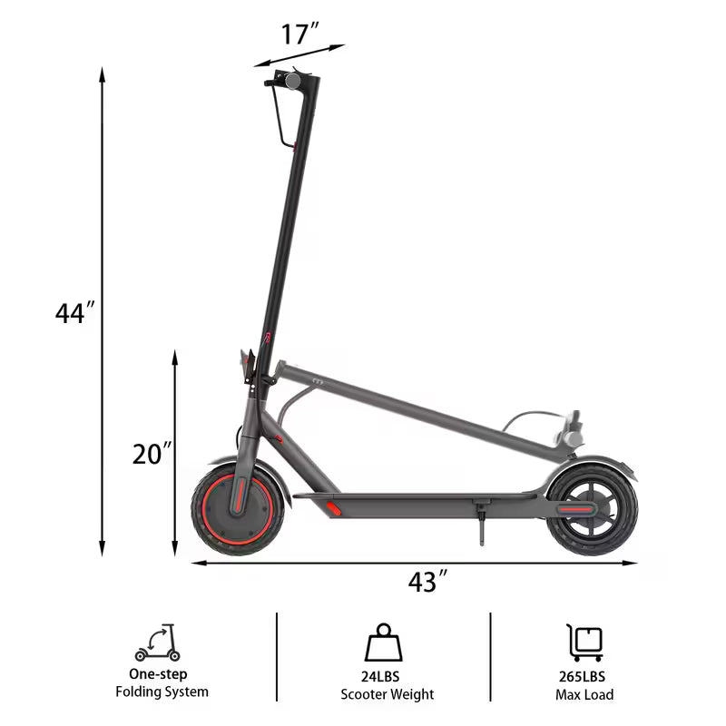 Folding Electric Scooter, 350W-500W Motor, 36V-48V Battery, With 8.5-14inches Anti-skid Solid Tires, Scooter Electric