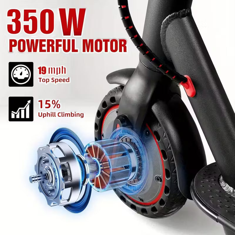 Folding Electric Scooter, 350W-500W Motor, 36V-48V Battery, With 8.5-14inches Anti-skid Solid Tires, Scooter Electric