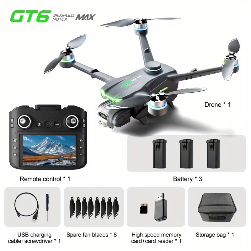 GPS-equipped Drone, 2000-meter Flight Range, 200-meter Altitude, Featuring A 5.64-inch Large-screen Remote Controller, ESC Camera, WiFi First-person View, Intelligent Obstacle Avoidance/intelligent Follow, GPS One-touch Return-to-home
