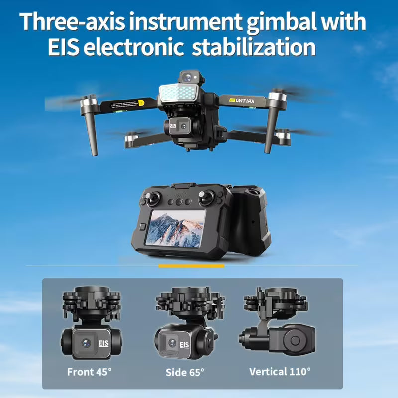 GPS Drone with 3-axis Gimbal and 4K Camera  Foldable Quadcopter Supporting 5G Real-time