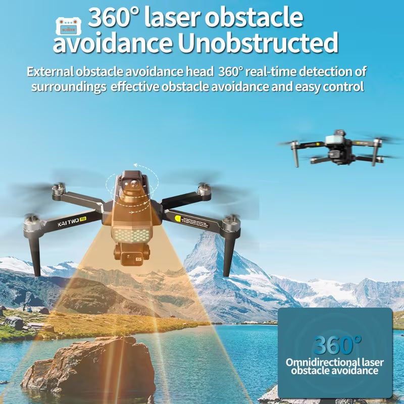 GPS Drone with 3-axis Gimbal and 4K Camera  Foldable Quadcopter Supporting 5G Real-time