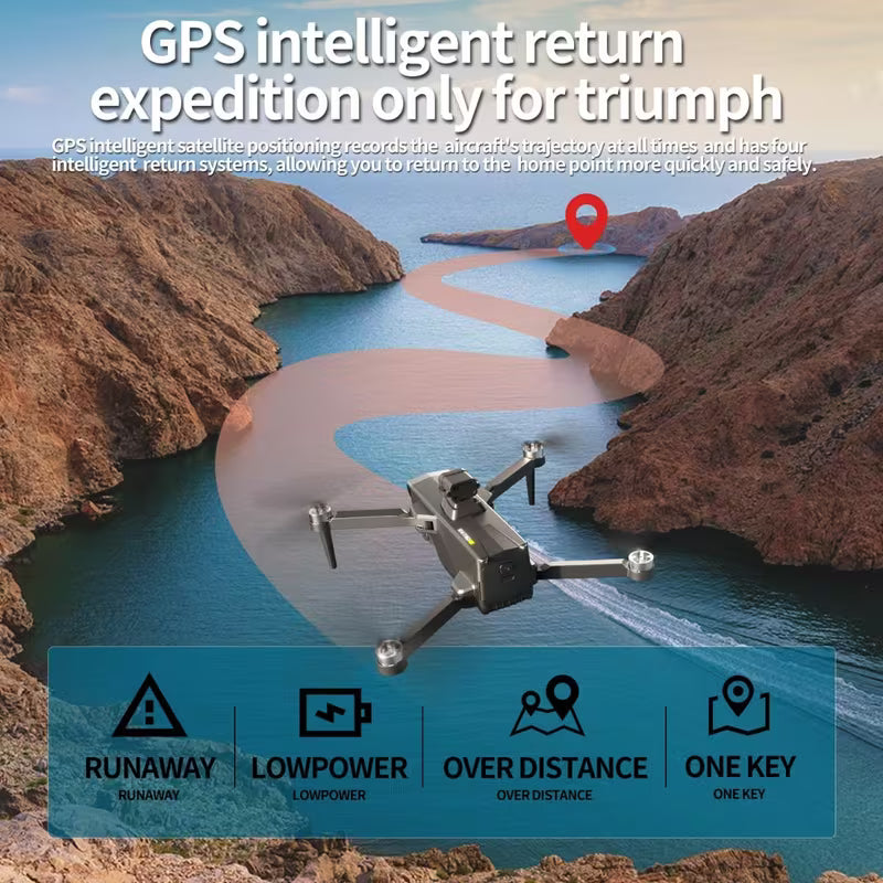 GPS Drone with 3-axis Gimbal and 4K Camera  Foldable Quadcopter Supporting 5G Real-time