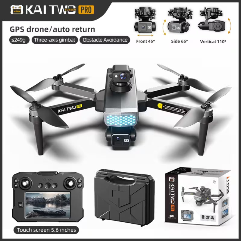 GPS Drone with 3-axis Gimbal and 4K Camera  Foldable Quadcopter Supporting 5G Real-time