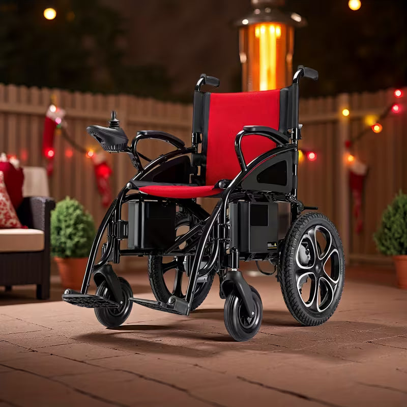 Heavy-Duty Foldable Electric Wheelchair for Seniors & Adults - 330lbs Capacity, 500W Dual Motor
