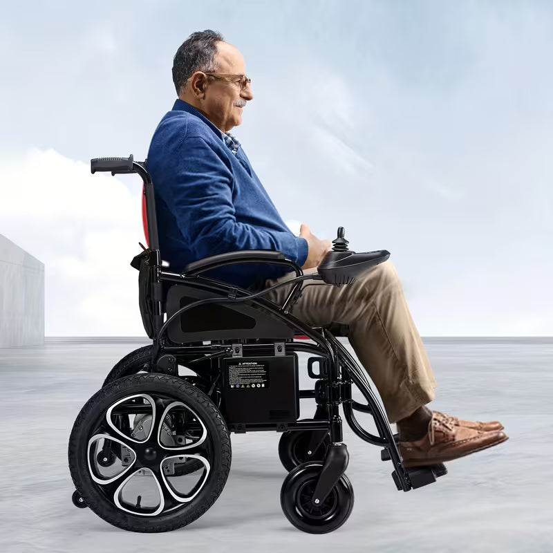 Heavy-Duty Foldable Electric Wheelchair for Seniors & Adults - 330lbs Capacity, 500W Dual Motor